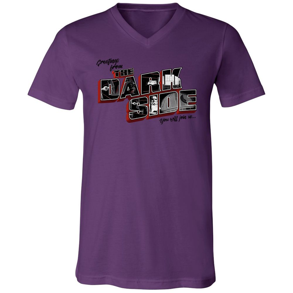 Unisex V-Neck T-Shirt - GV6JQRG7 - Team Purple - 2
