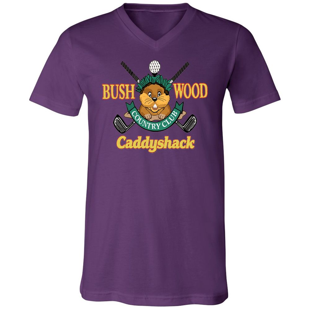 Unisex V-Neck T-Shirt - YEA5TUYM - Team Purple - 2