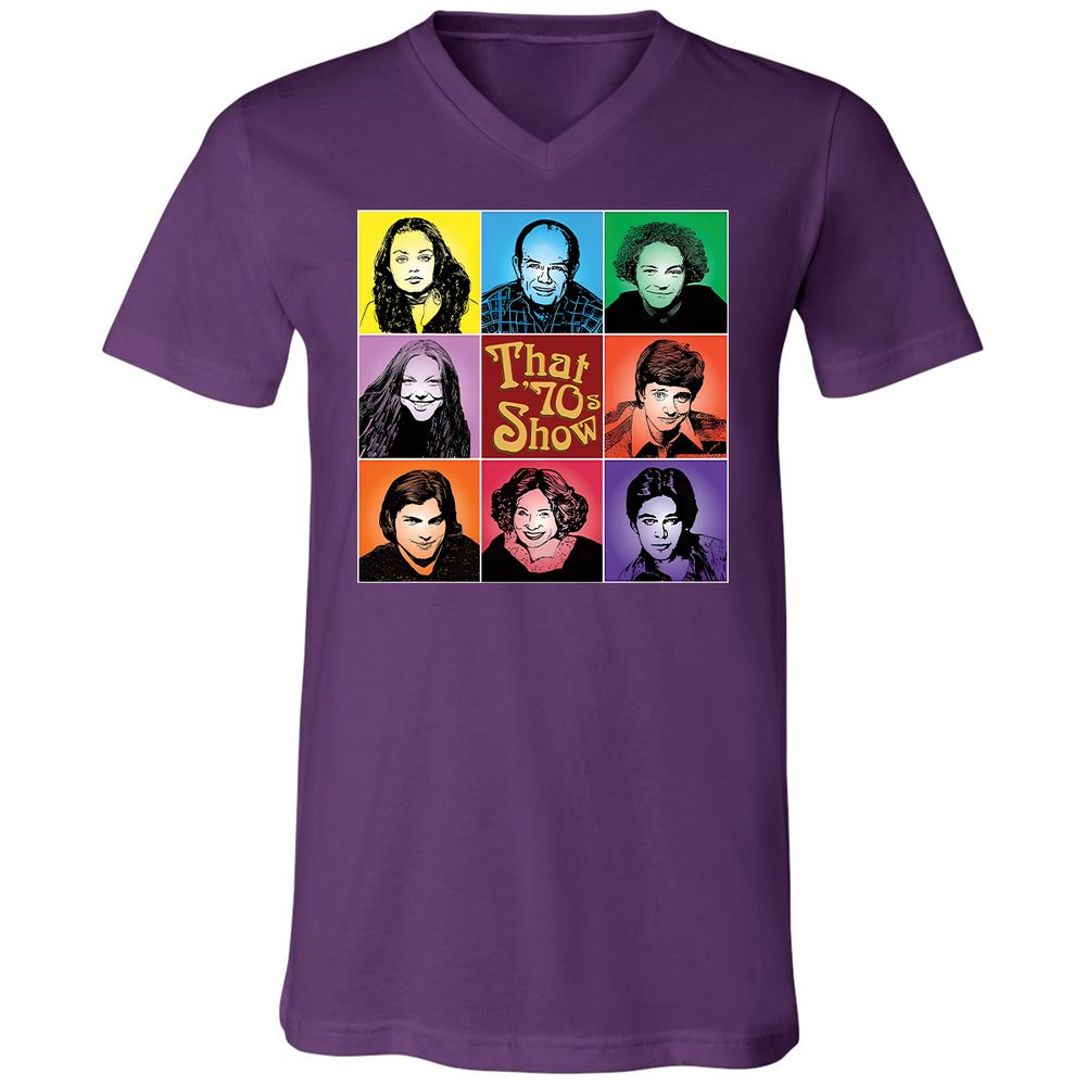 Unisex V-Neck T-Shirt - NLCH58KN - Team Purple - 2