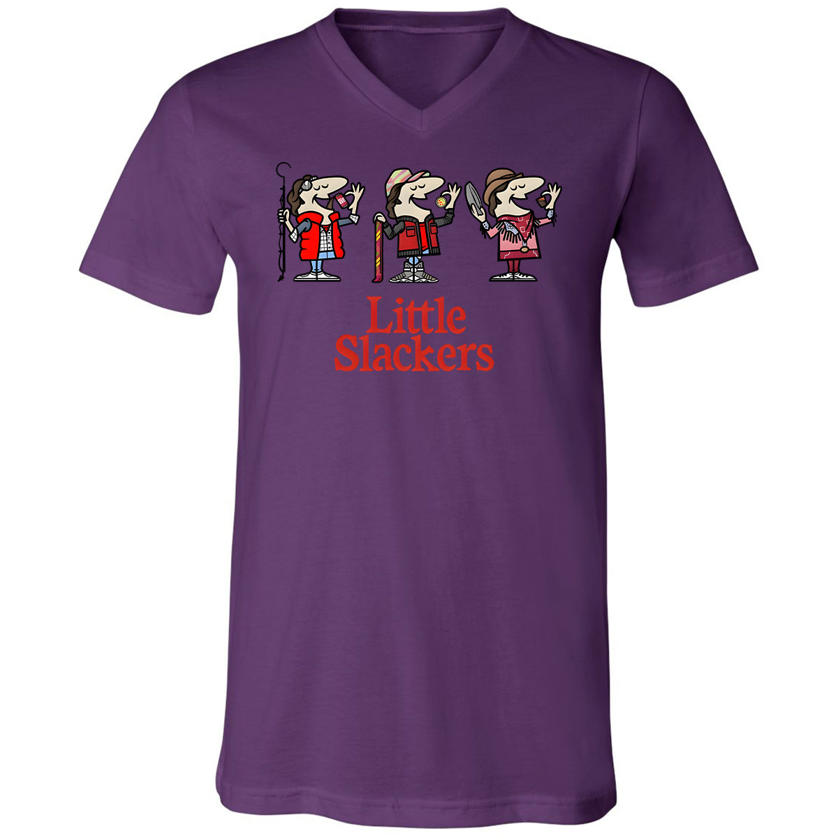 Unisex V-Neck T-Shirt - B1MFXL9A - Team Purple - 2