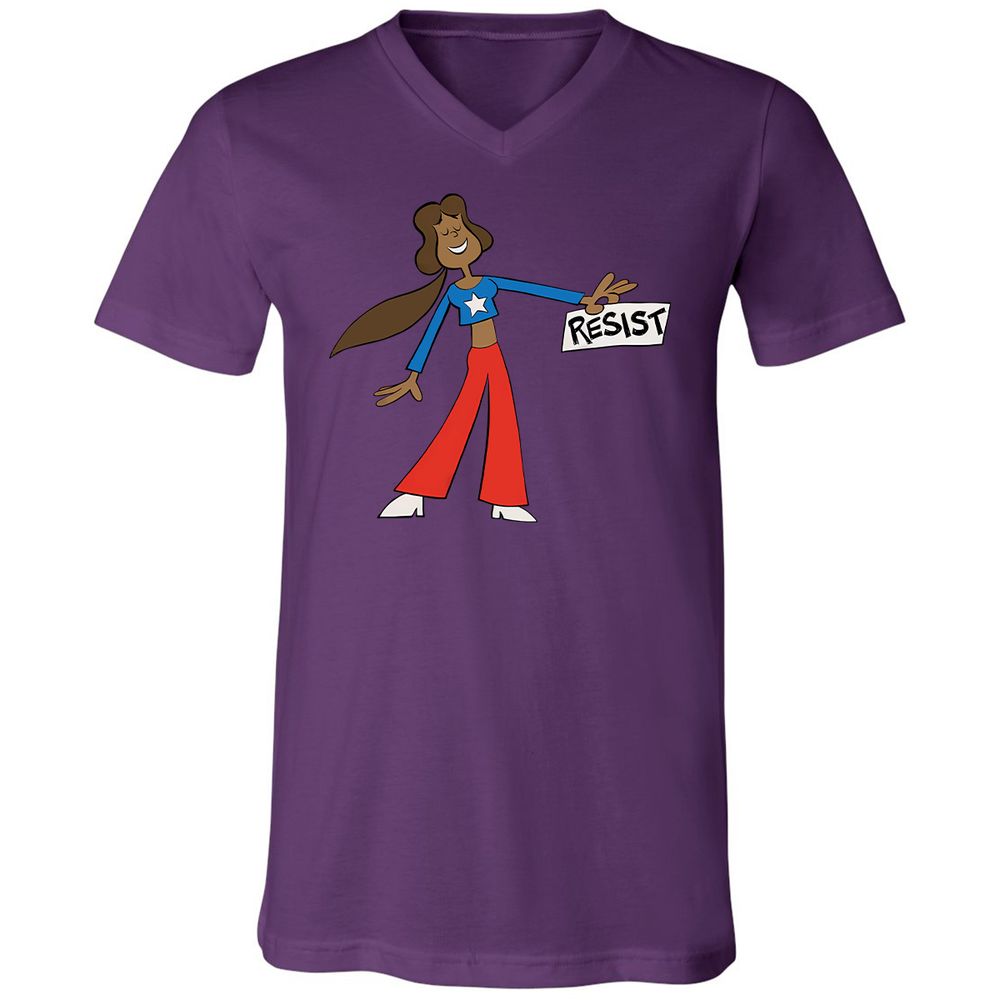 Unisex V-Neck T-Shirt - PWAZPWNF - Team Purple - 2