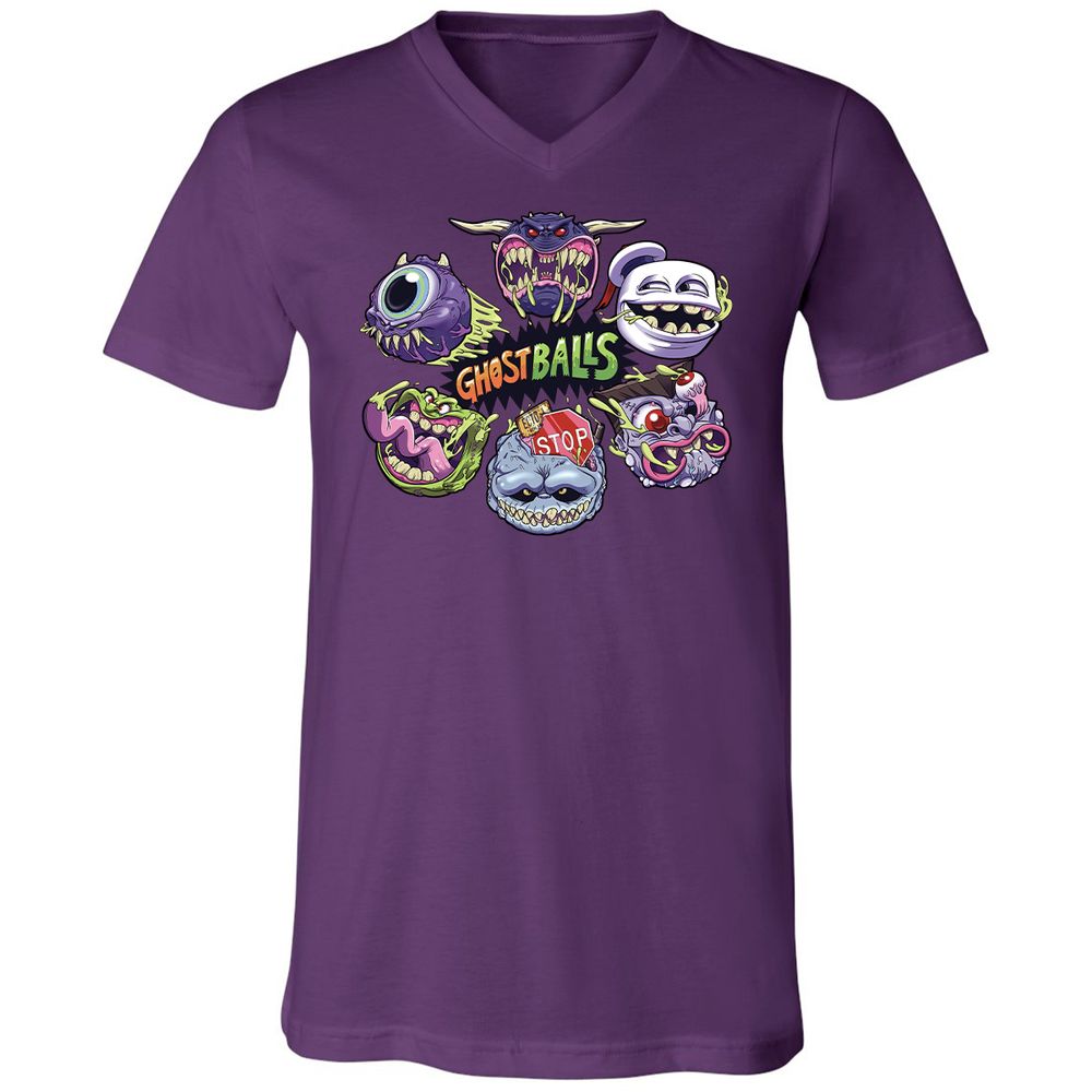 Unisex V-Neck T-Shirt - 6DSZJG81 - Team Purple - 2