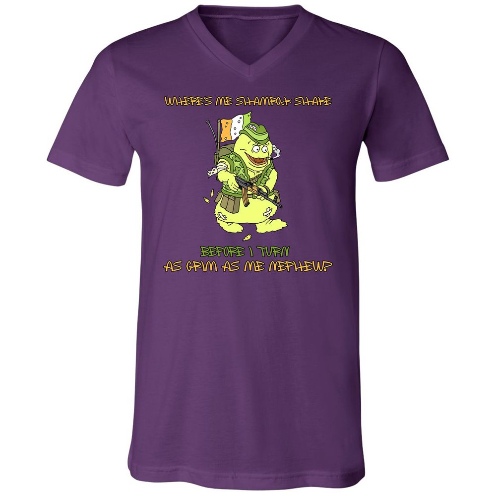 Unisex V-Neck T-Shirt - 22GWD7F9 - Team Purple - 2