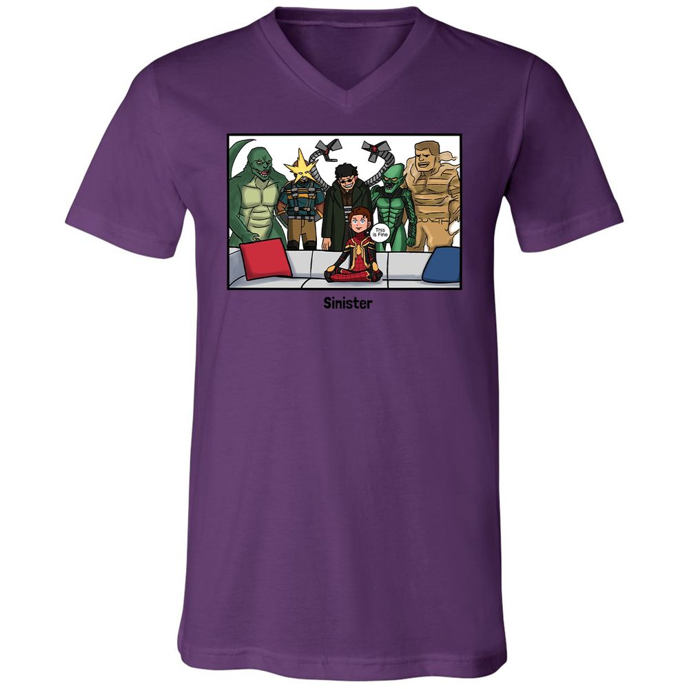 Unisex V-Neck T-Shirt - 31KTPFEJ - Team Purple - 2