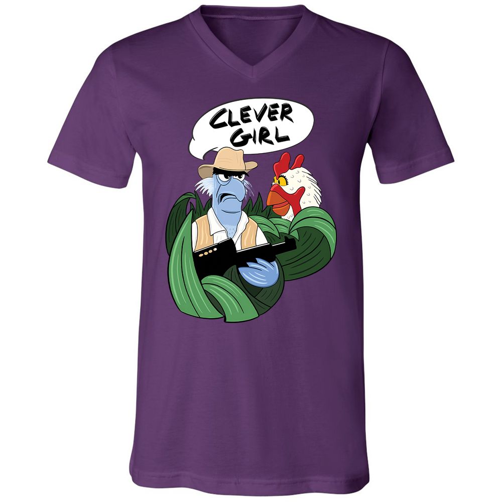 Unisex V-Neck T-Shirt - ZTP5KQZD - Team Purple - 2
