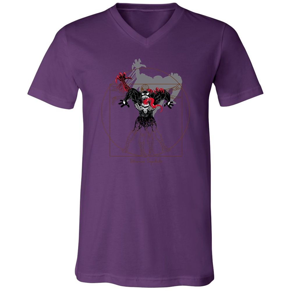 Unisex V-Neck T-Shirt - C5HJMXM3 - Team Purple - 2