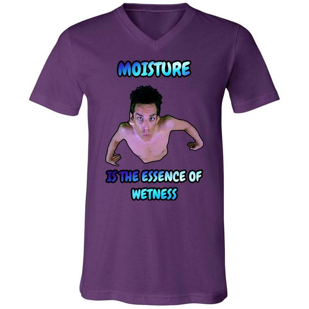 Unisex V-Neck T-Shirt - QHJ8X2E3 - Team Purple - 2