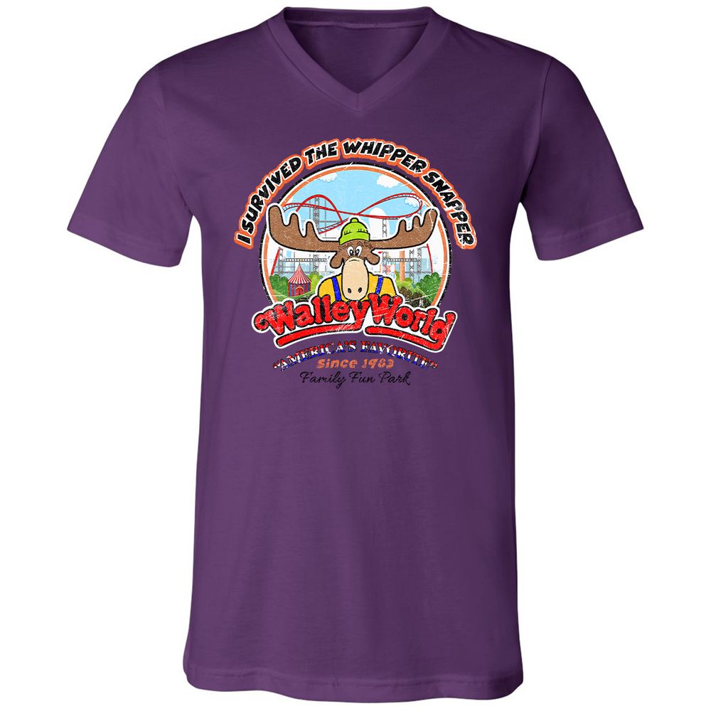 Unisex V-Neck T-Shirt - YSTU98LK - Team Purple - 2