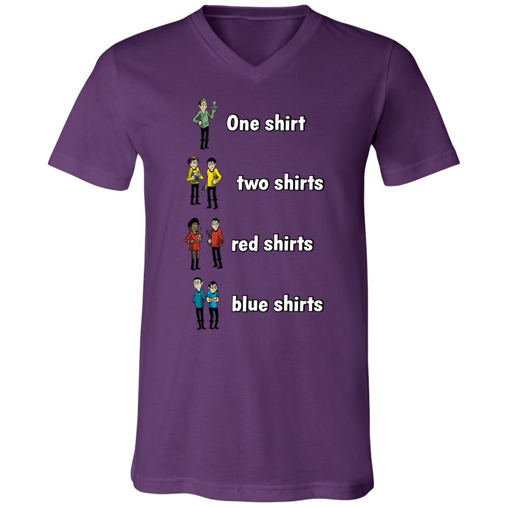 Unisex V-Neck T-Shirt - W339ZALK - Team Purple - 2