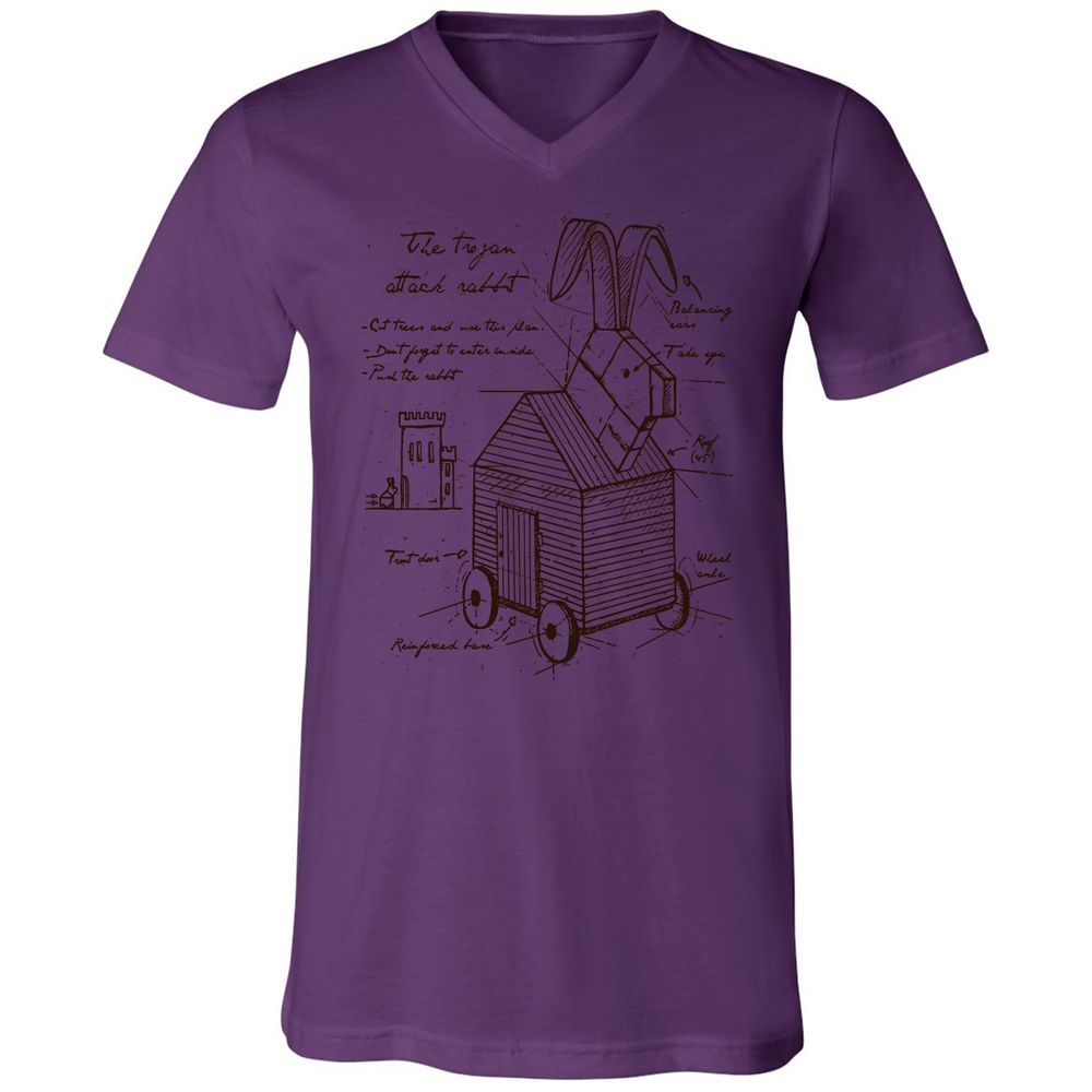 Unisex V-Neck T-Shirt - V1Q682QH - Team Purple - 2