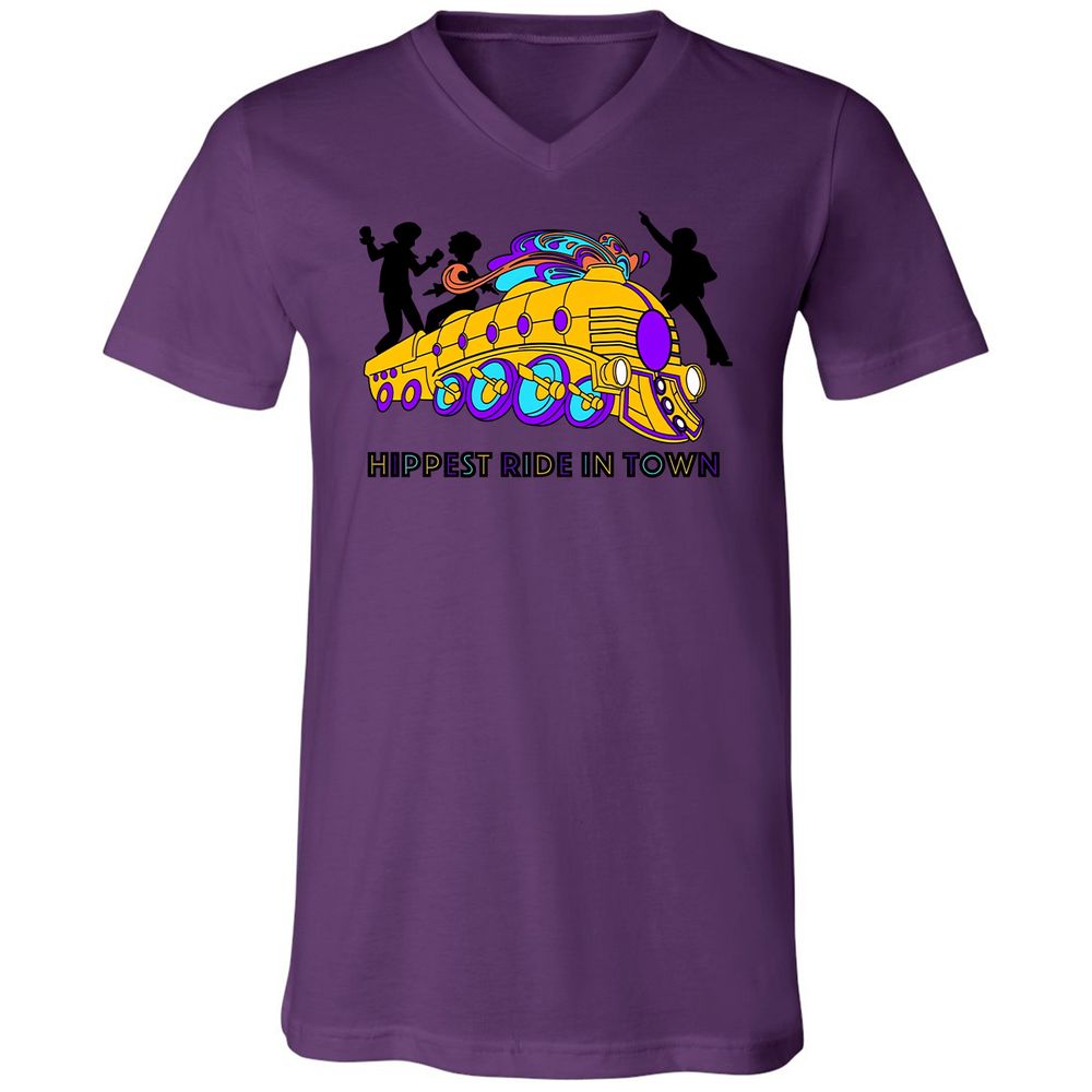 Unisex V-Neck T-Shirt - 1S7VDVJG - Team Purple - 2