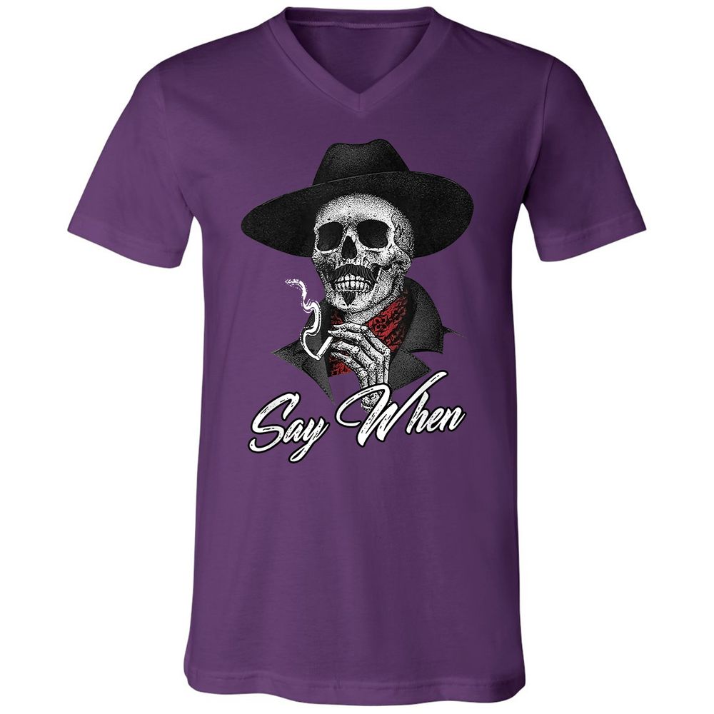 Unisex V-Neck T-Shirt - 5ZPEVTYX - Team Purple - 2