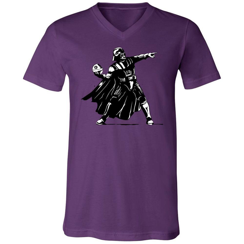 Unisex V-Neck T-Shirt - B81SR4X9 - Team Purple - 2