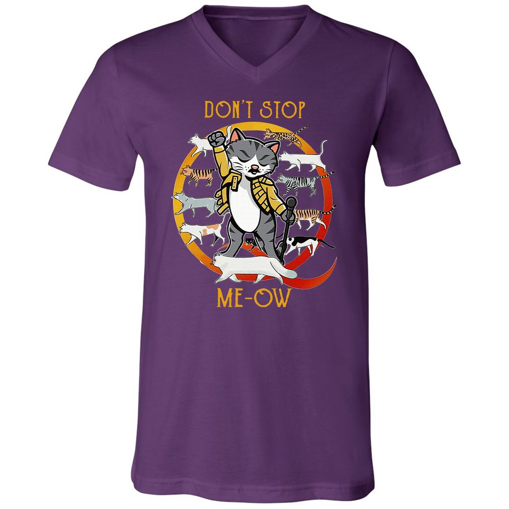 Unisex V-Neck T-Shirt - D9F2W2D2 - Team Purple - 2