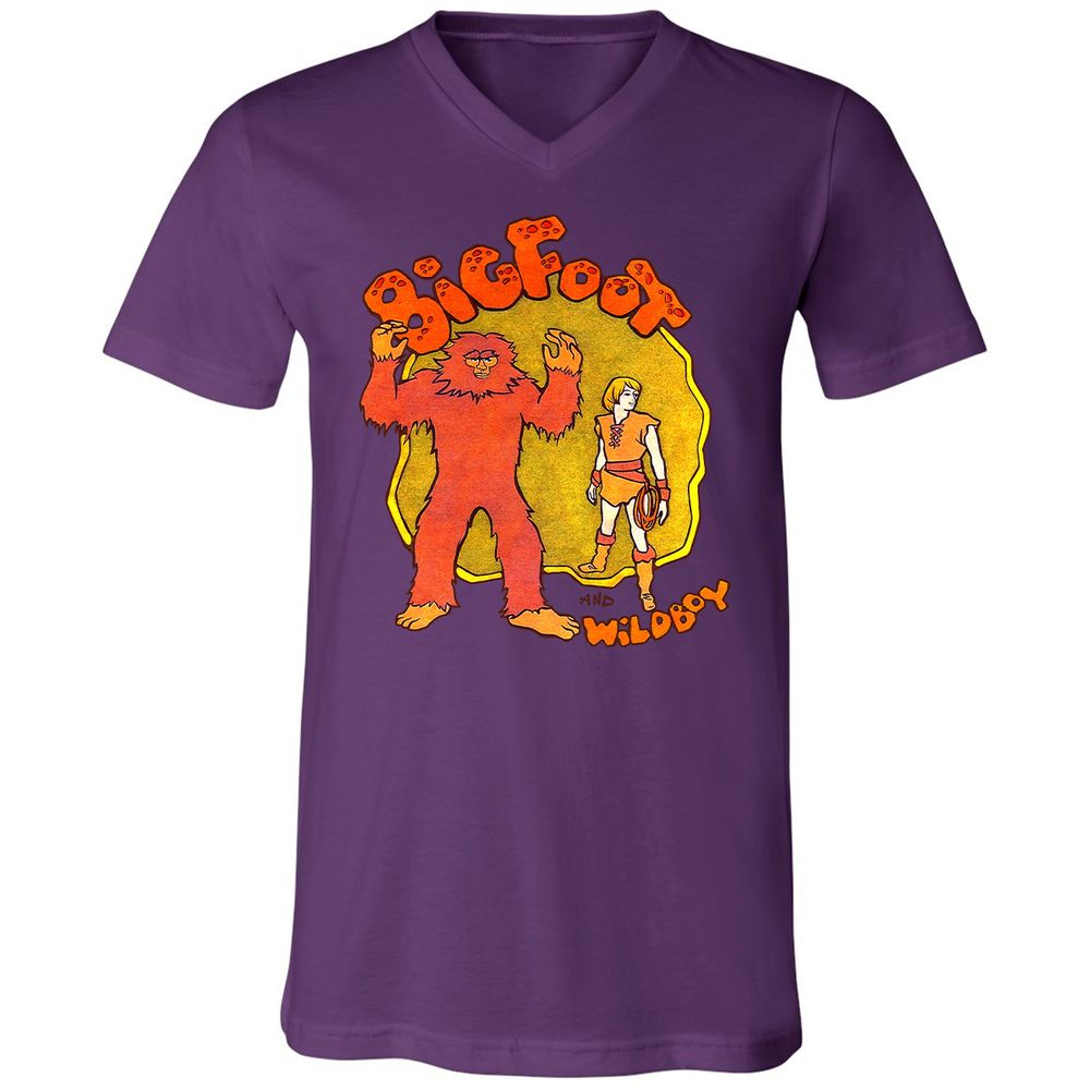 Unisex V-Neck T-Shirt - UPVK9KW6 - Team Purple - 2
