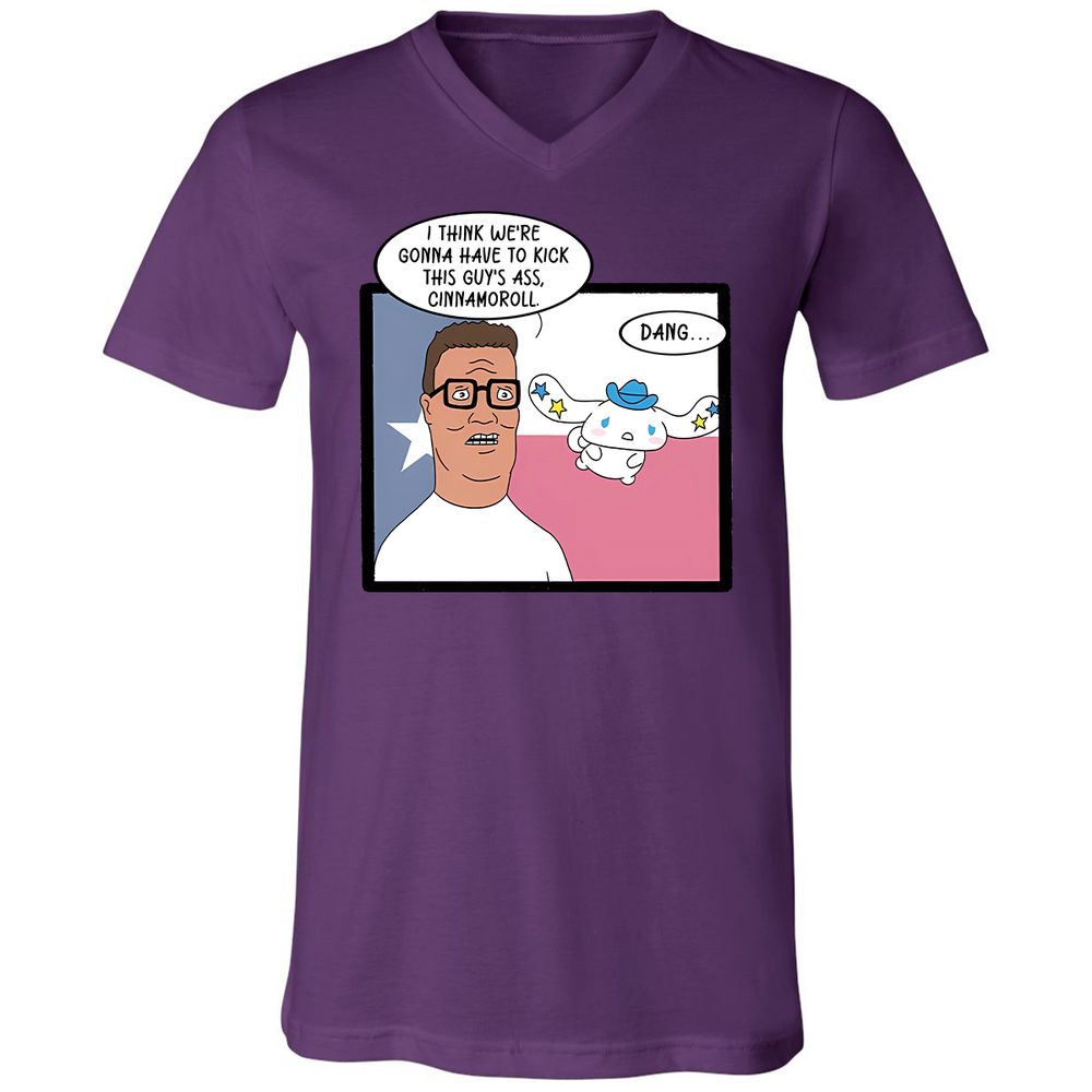 Unisex V-Neck T-Shirt - 78JRJWKD - Team Purple - 2