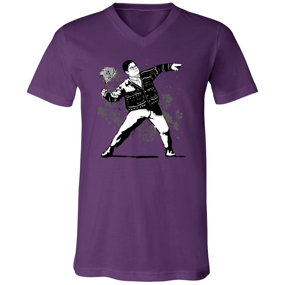 Unisex V-Neck T-Shirt - 9NYCDJLC - Team Purple - 2