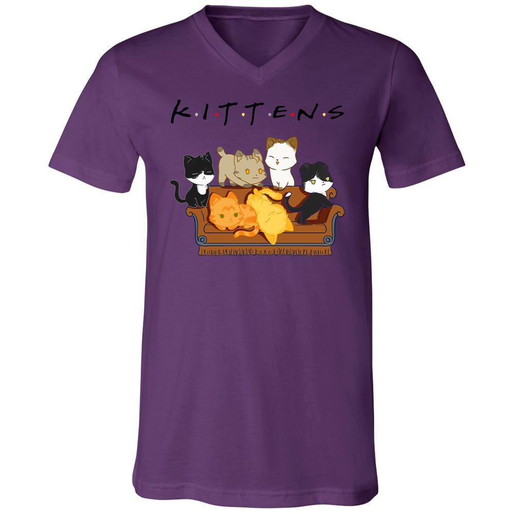 Unisex V-Neck T-Shirt - GD46DACM - Team Purple - 2