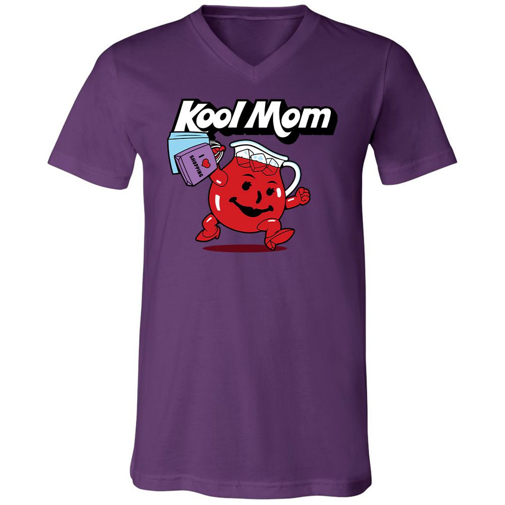 Unisex V-Neck T-Shirt - FGQTAU61 - Team Purple - 2