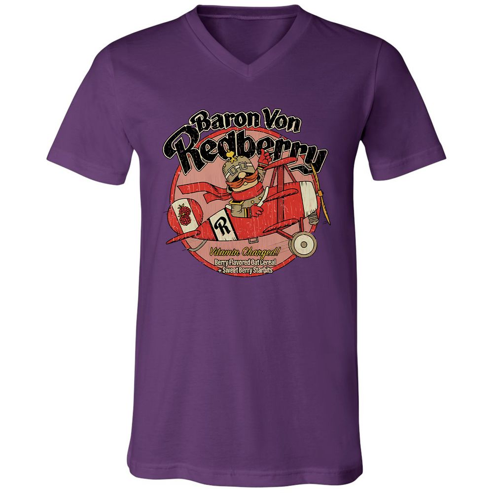 Unisex V-Neck T-Shirt - 1DW7PL7D - Team Purple - 2