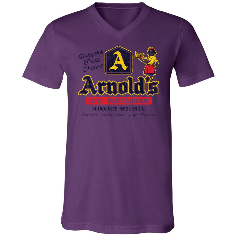 Unisex V-Neck T-Shirt - 3LLJ8Q63 - Team Purple - 2