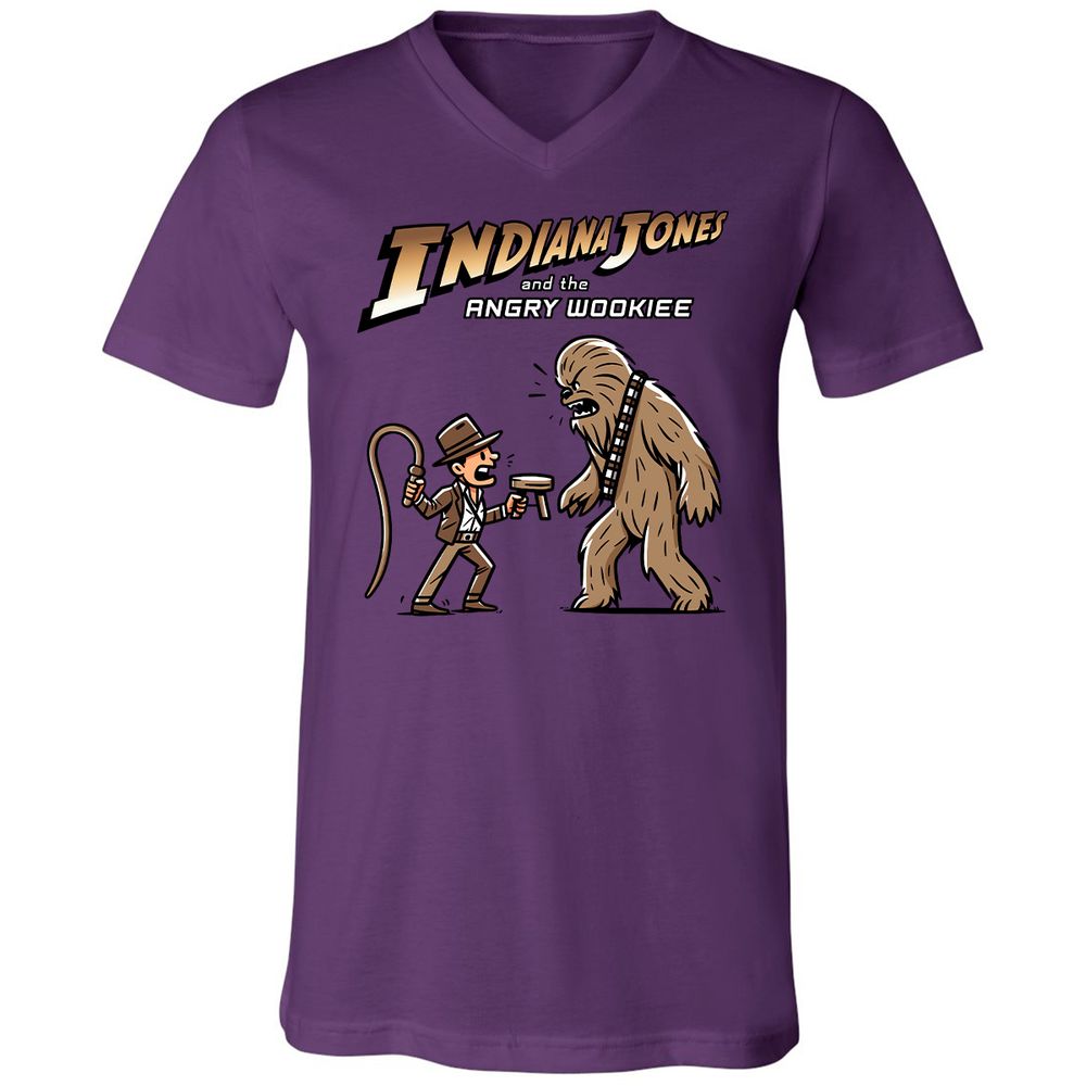 Unisex V-Neck T-Shirt - QVWAJES3 - Team Purple - 2