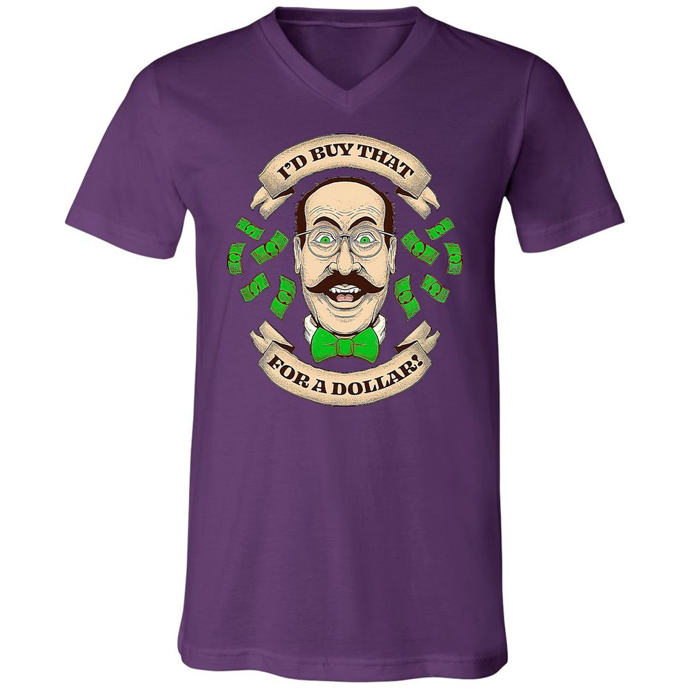 Unisex V-Neck T-Shirt - P1CV6JLN - Team Purple - 2