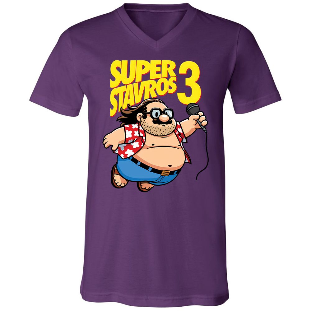 Unisex V-Neck T-Shirt - 5S5ELTRJ - Team Purple - 2