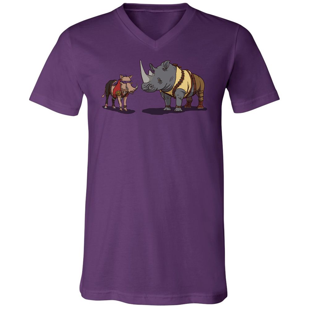 Unisex V-Neck T-Shirt - ZMWGJ2S7 - Team Purple - 2