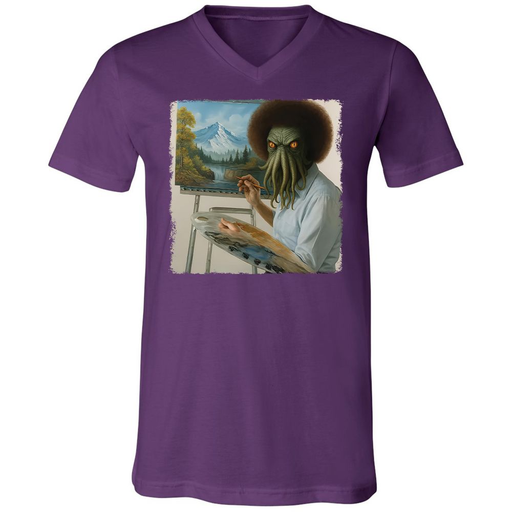 Unisex V-Neck T-Shirt - YK3GSC6U - Team Purple - 2