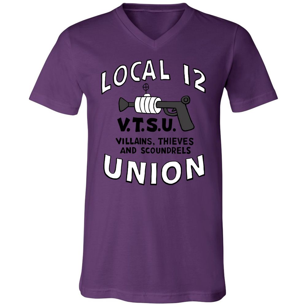 Unisex V-Neck T-Shirt - 9Z258ZLV - Team Purple - 2