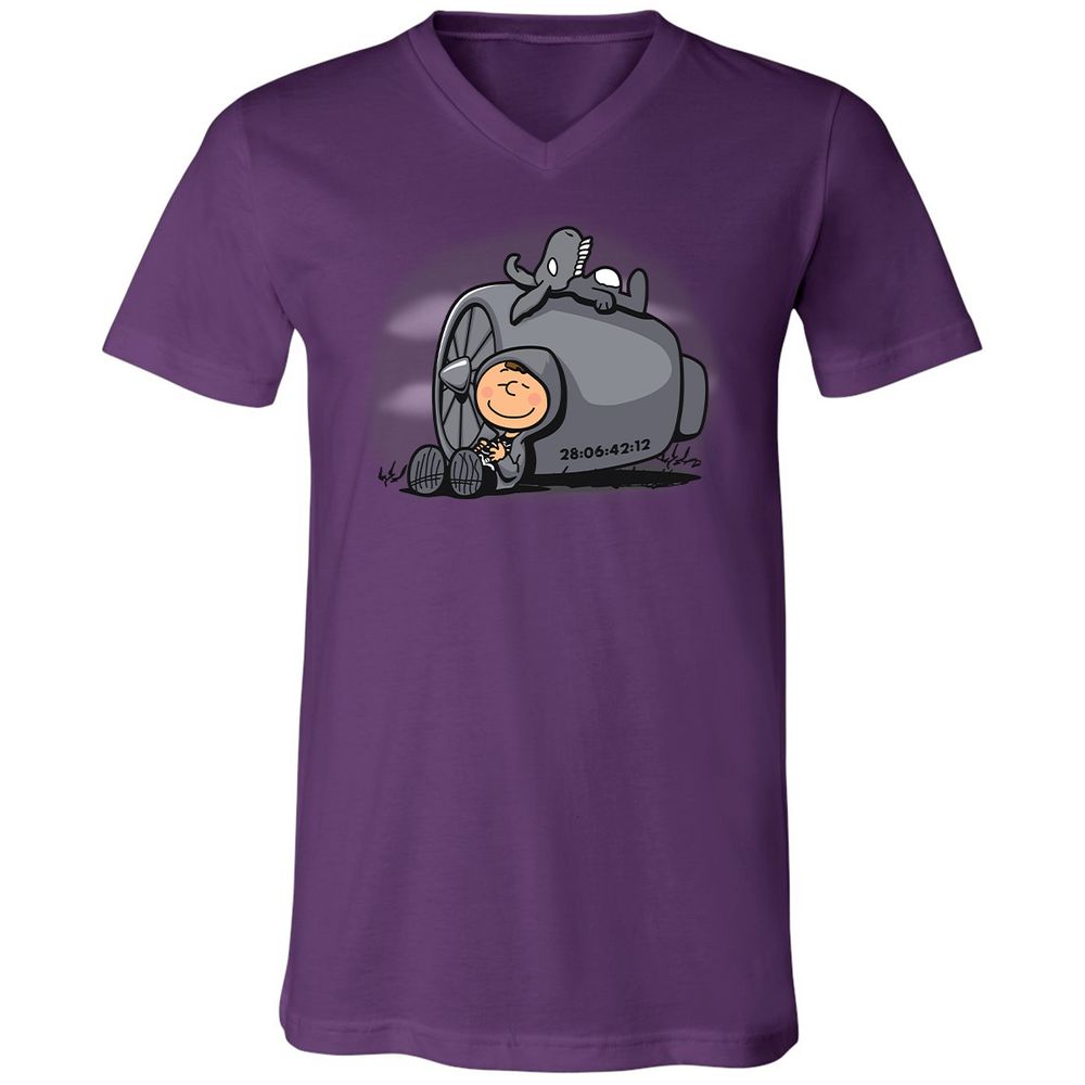 Unisex V-Neck T-Shirt - 42AFLYKU - Team Purple - 2
