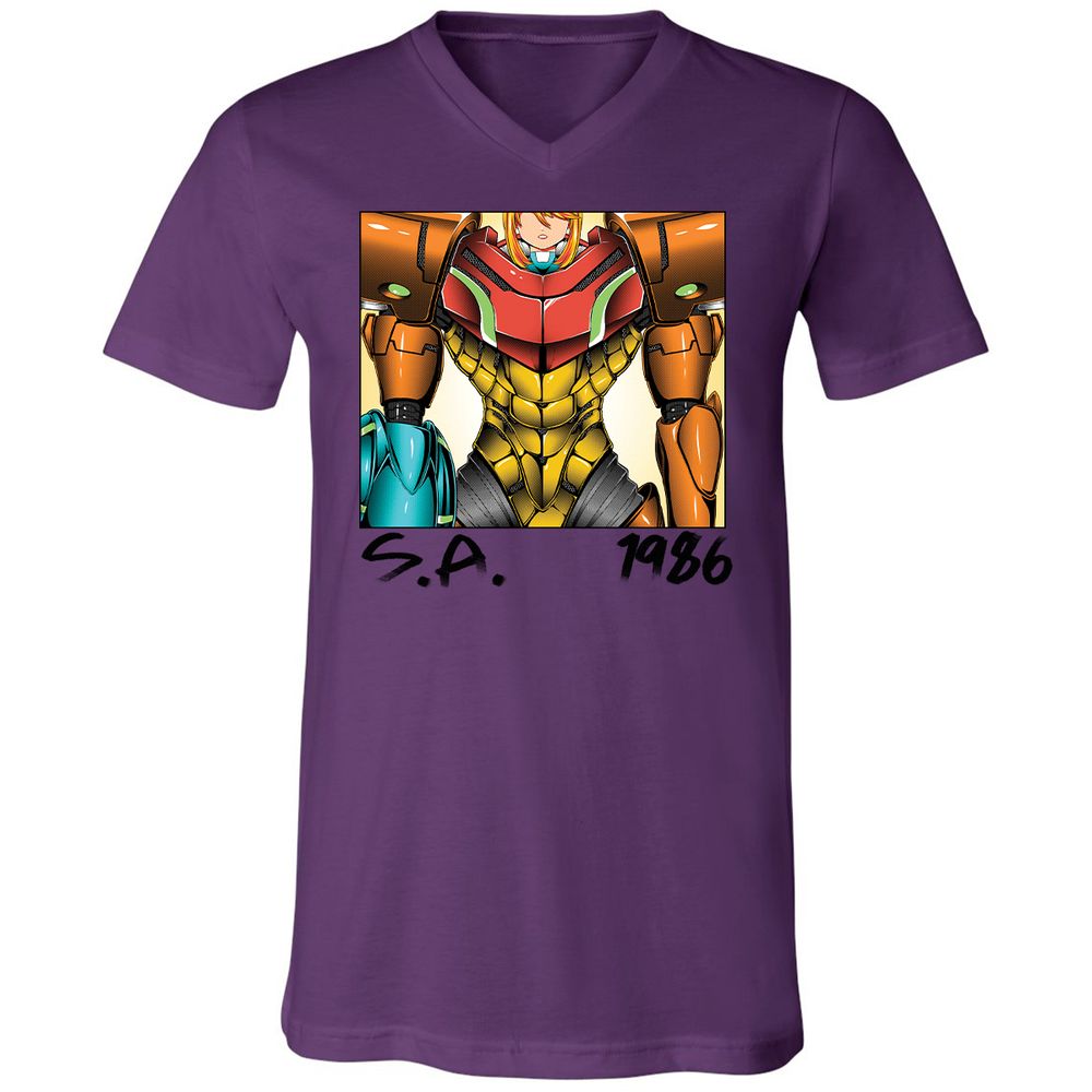 Unisex V-Neck T-Shirt - DR59PR82 - Team Purple - 2