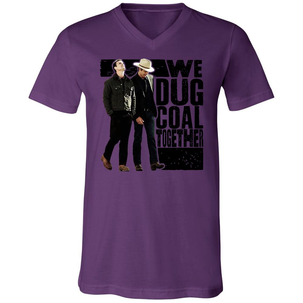 Unisex V-Neck T-Shirt - 8J5V7DVQ - Team Purple - 2