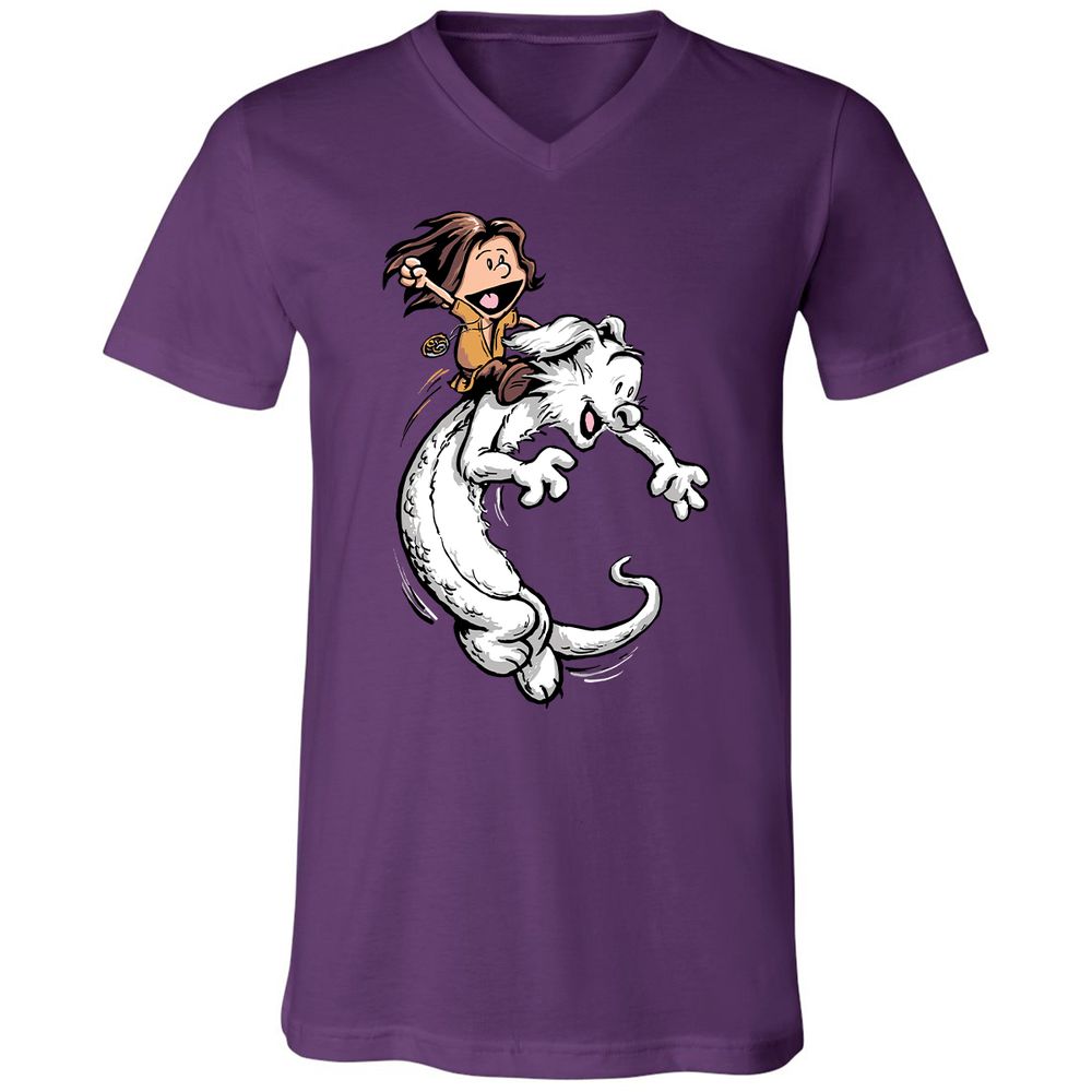 Unisex V-Neck T-Shirt - JDGT97T6 - Team Purple - 2