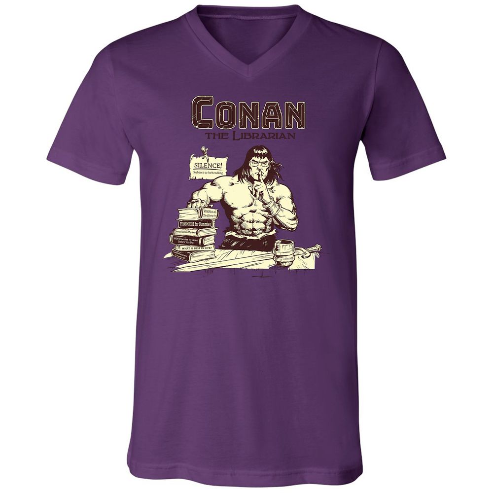 Unisex V-Neck T-Shirt - 9K4YDG1P - Team Purple - 2