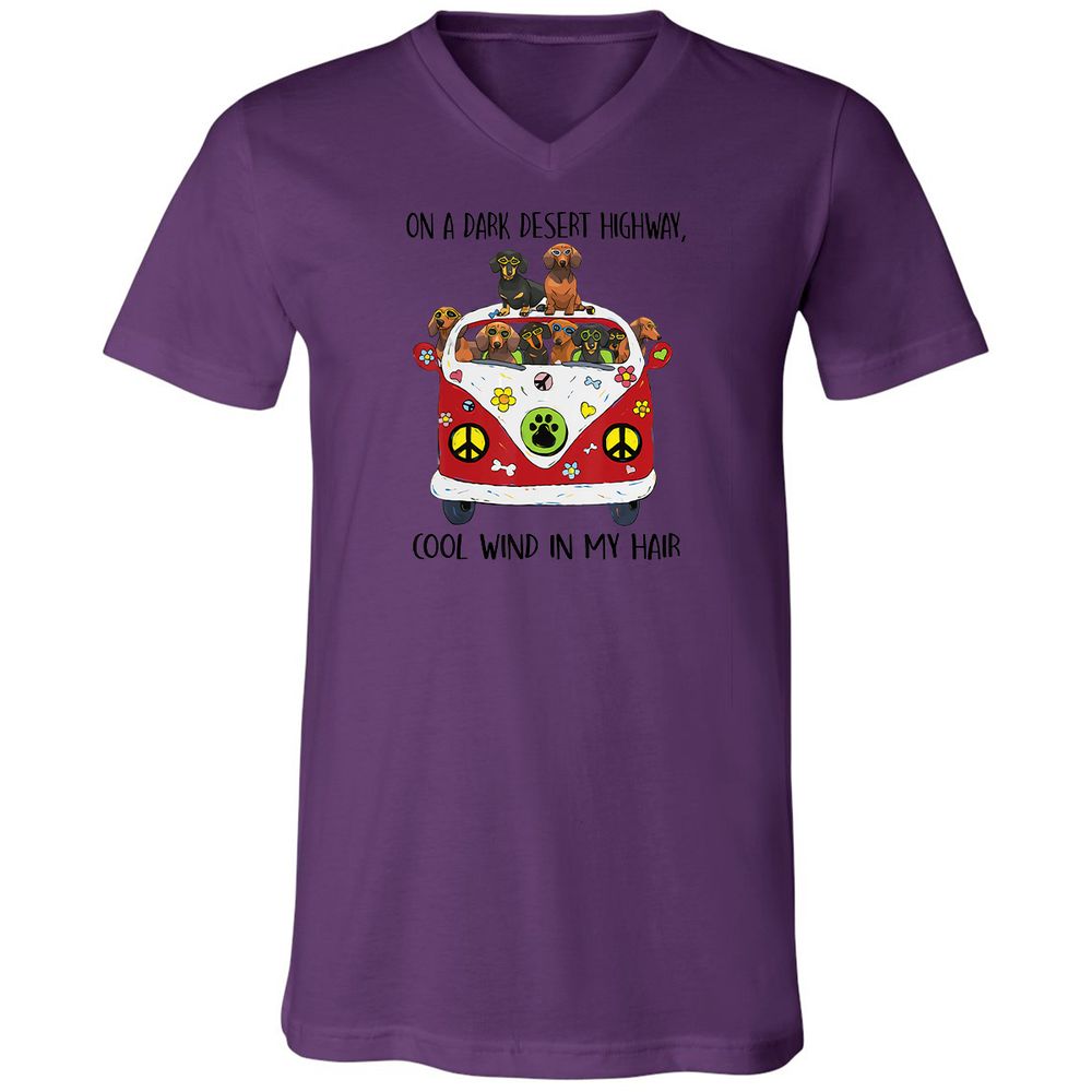 Unisex V-Neck T-Shirt - LYMCD3KC - Team Purple - 2