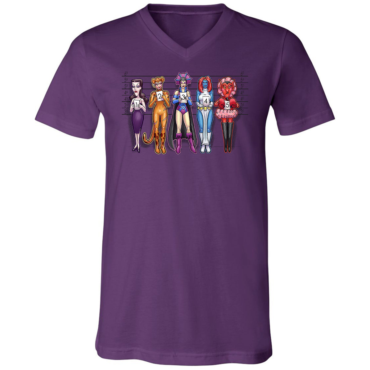 Unisex V-Neck T-Shirt - 29RQDRWX - Team Purple - 2