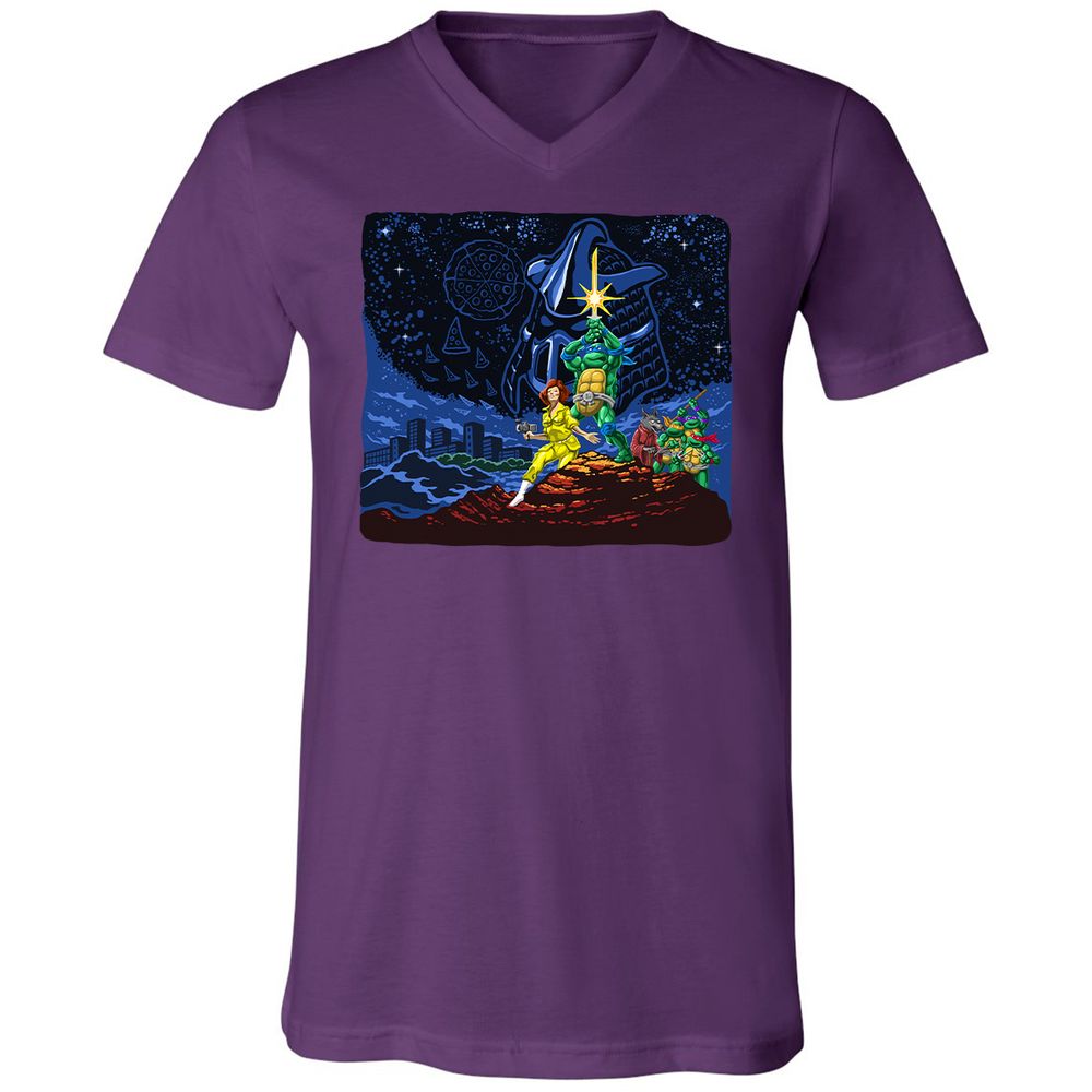 Unisex V-Neck T-Shirt - 9D8XMWLG - Team Purple - 2