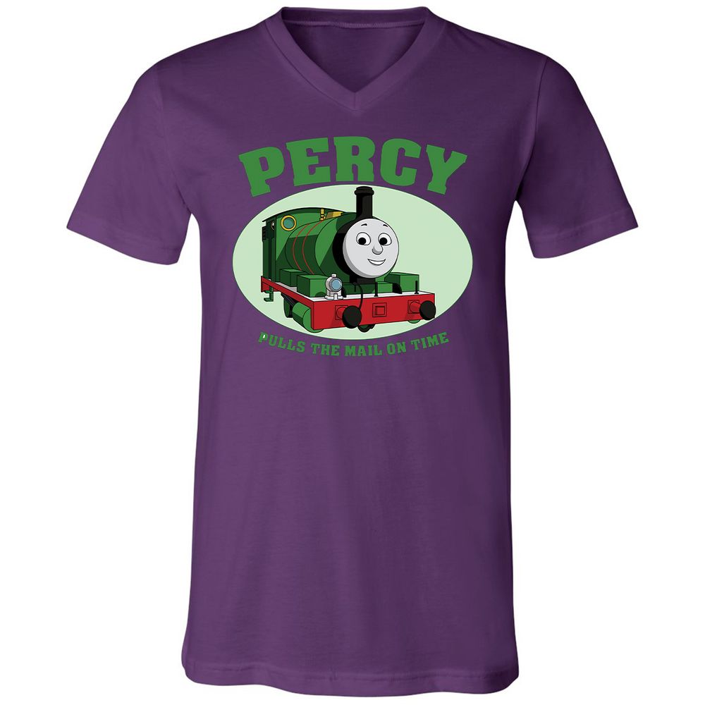 Unisex V-Neck T-Shirt - W9Q8D4HG - Team Purple - 2