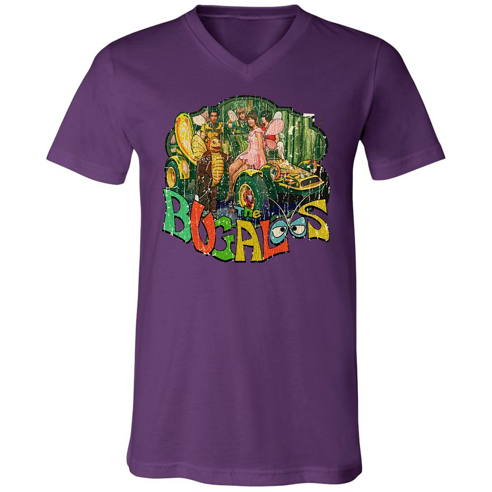 Unisex V-Neck T-Shirt - GQUVJJ9J - Team Purple - 2