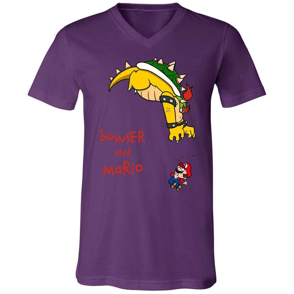 Unisex V-Neck T-Shirt - 8HAP5Z8W - Team Purple - 2