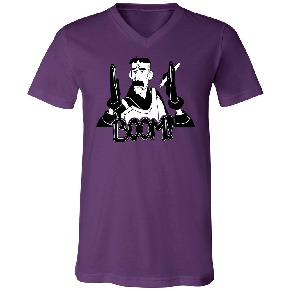 Unisex V-Neck T-Shirt - TDJVCCUF - Team Purple - 2