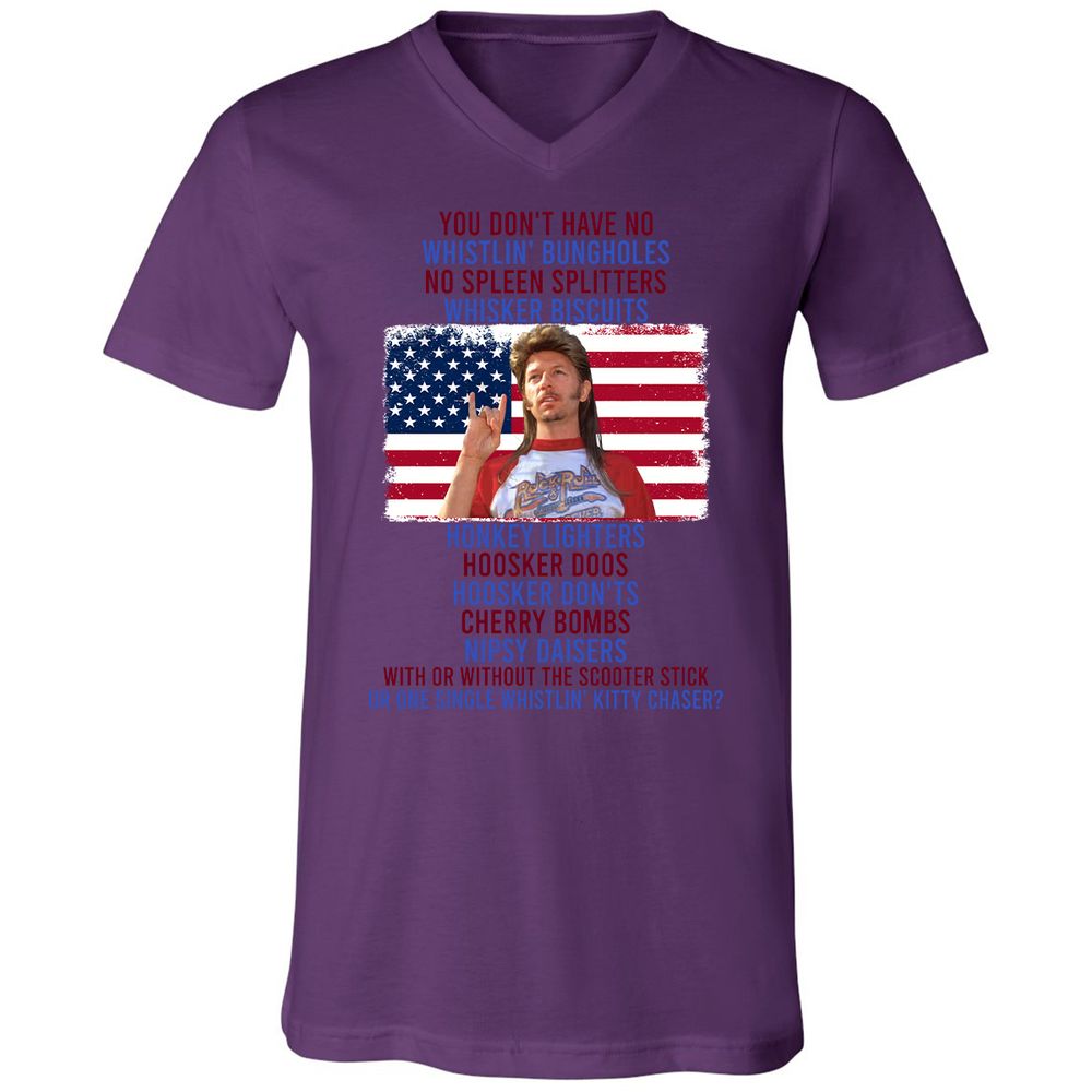 Unisex V-Neck T-Shirt - PCFJ14EX - Team Purple - 2