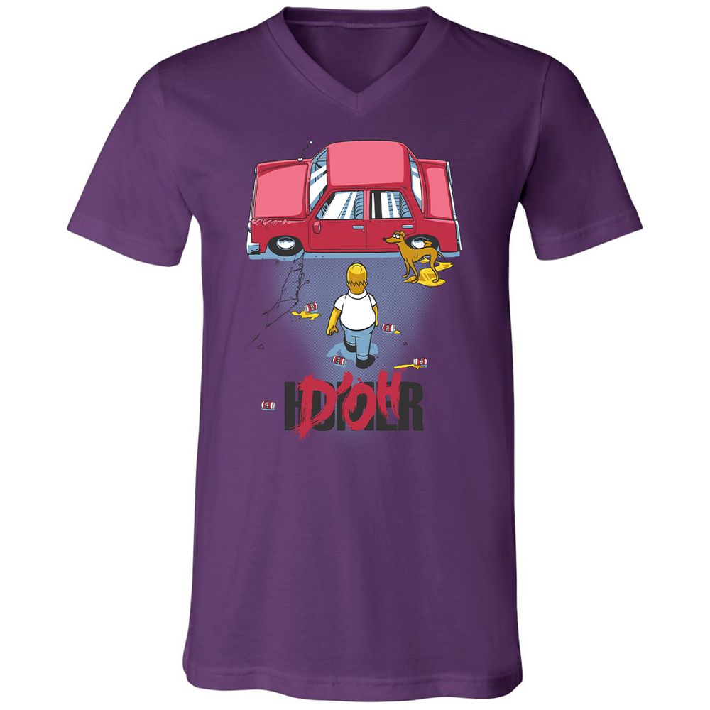 Unisex V-Neck T-Shirt - VMGCRH7V - Team Purple - 2