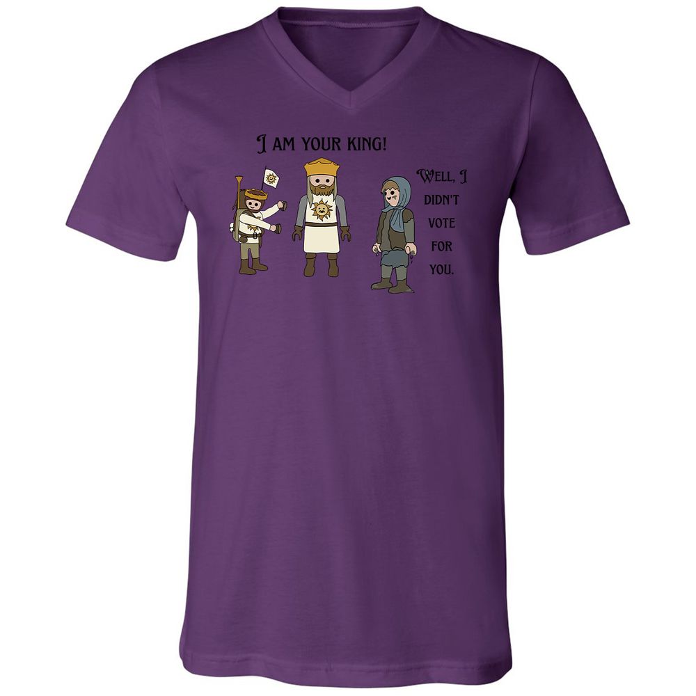 Unisex V-Neck T-Shirt - 5KTWQNDR - Team Purple - 2