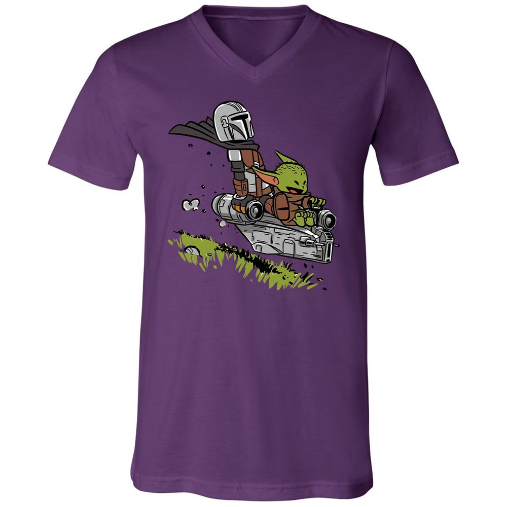 Unisex V-Neck T-Shirt - FA8AQ1J4 - Team Purple - 2