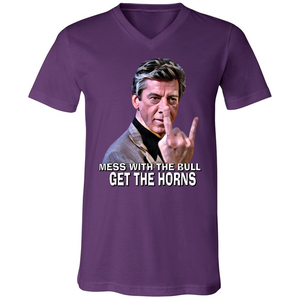Unisex V-Neck T-Shirt - UF5QEDCG - Team Purple - 2