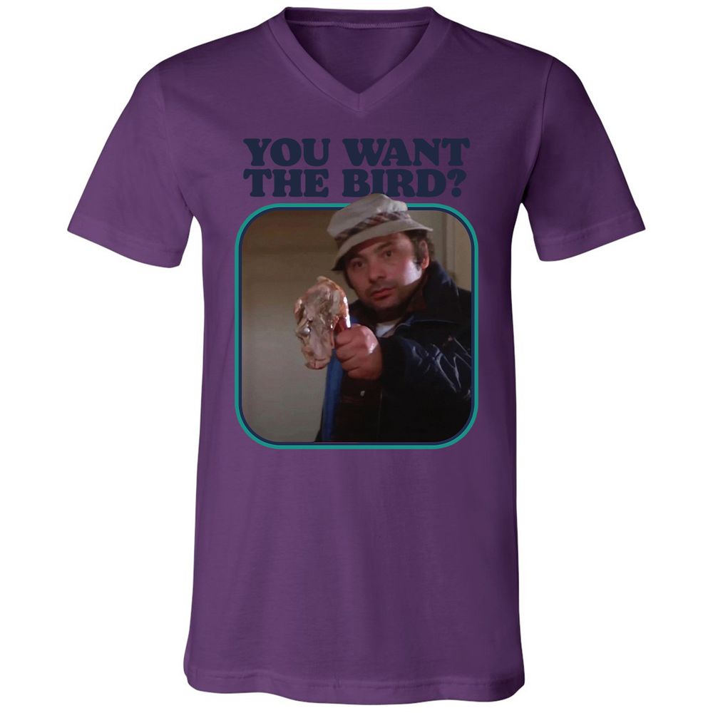 Unisex V-Neck T-Shirt - Q6R4GD3Q - Team Purple - 2