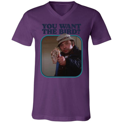 Unisex V-Neck T-Shirt - Q6R4GD3Q - Team Purple - 2
